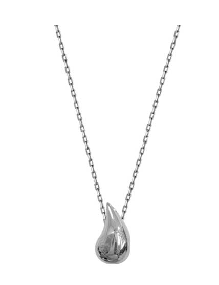 Collier argent rhodié goutte – C401X627R