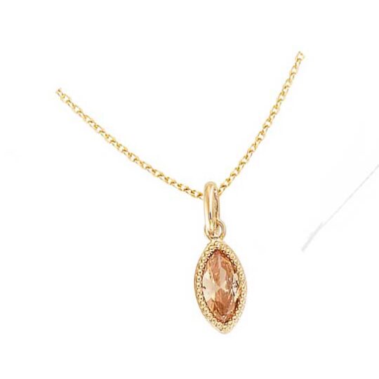 Collier plaqué or marquise champagne – C403X902