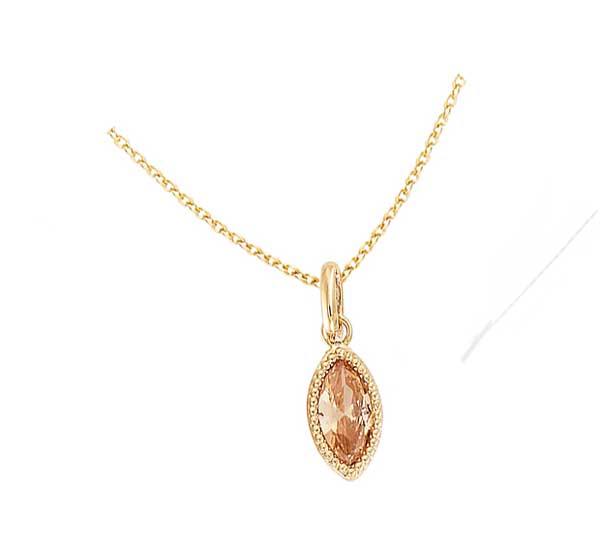 Collier plaqué or marquise champagne – C403X902