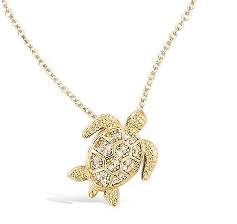 Collier plaqué or tortue oxydes – C403X914