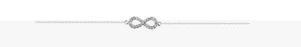 Bracelet argent rhodié infini oxydes – C50520R