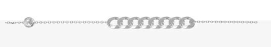 Bracelet argent rhodié mailles fantaisie oxyde – C50523R