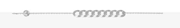 Bracelet argent rhodié mailles fantaisie oxyde – C50523R