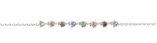 Bracelet argent rhodié oxydes pastel – C50529V