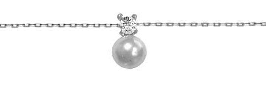 Bracelet argent rhodié perle et oxyde – C50535R