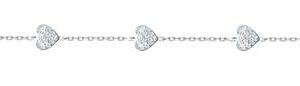 Bracelet argent rhodié coeur oxydes – C50616R