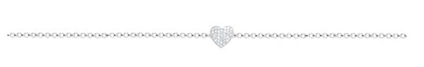Bracelet argent rhodié cœur oxydes – C50618R