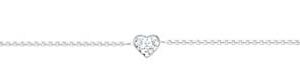Bracelet argent rhodié cœur oxydes – C50626R