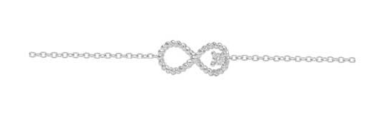 Bracelet argent rhodié infini torsadé oxyde – C50631R
