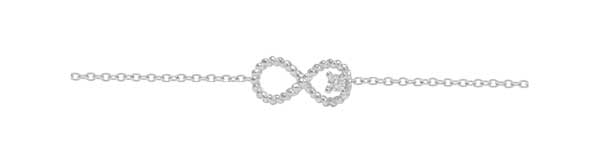 Bracelet argent rhodié infini torsadé oxyde – C50631R