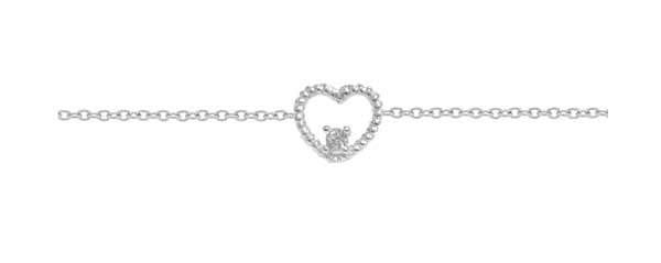 Bracelet argent rhodié cœur oxyde – C50632R