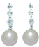 BO pendantes perles d'imitation rhodié