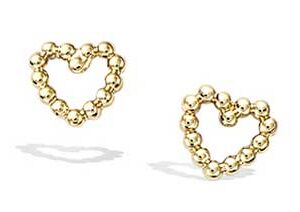 Boucle d'oreilles plaqué or coeur