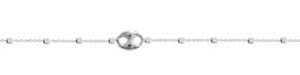 Bracelet argent rhodié grain de café chaine boules