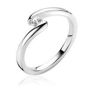 Bague ZINZI en argent avec zircone