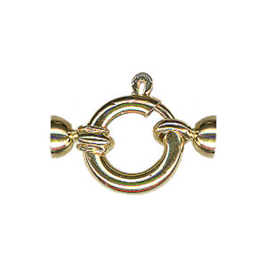 Anneau Ressort avec Calottes Lisses pour Perles Ø 3 mm Or Jaune 750/1000°
